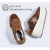 imageLUCKY STEP Womens Platform Chunky Sneakers Fashion Star Glitter Sparkly Wedge Walking Shoes High Heel Casual Shiny Thick Sole FootwearLeopard
