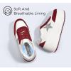 imageLUCKY STEP Womens Platform Chunky Sneakers Fashion Star Glitter Sparkly Wedge Walking Shoes High Heel Casual Shiny Thick Sole FootwearRedWhite