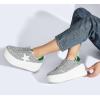 imageLUCKY STEP Womens Platform Chunky Sneakers Fashion Star Glitter Sparkly Wedge Walking Shoes High Heel Casual Shiny Thick Sole FootwearSilver Glitter