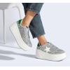 imageLUCKY STEP Womens Platform Chunky Sneakers Fashion Star Glitter Sparkly Wedge Walking Shoes High Heel Casual Shiny Thick Sole FootwearSilver Glitter