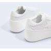 imageLUCKY STEP Womens Platform Chunky Sneakers Fashion Star Glitter Sparkly Wedge Walking Shoes High Heel Casual Shiny Thick Sole FootwearWhite Glitter