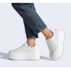 imageLUCKY STEP Womens Platform Chunky Sneakers Fashion Star Glitter Sparkly Wedge Walking Shoes High Heel Casual Shiny Thick Sole FootwearWhite Glitter