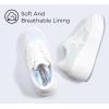 imageLUCKY STEP Womens Platform Chunky Sneakers Fashion Star Glitter Sparkly Wedge Walking Shoes High Heel Casual Shiny Thick Sole FootwearWhite Glitter