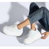 imageLUCKY STEP Womens Platform Chunky Sneakers Fashion Star Glitter Sparkly Wedge Walking Shoes High Heel Casual Shiny Thick Sole FootwearWhite Glitter