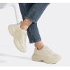 imageLUCKY STEP Rhinestone Chunky Sneakers for Women Fashion Platform Sparkly Dad Casual Shoes Lightweight Tennis Walking Sport FootwearBeige