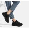 imageLUCKY STEP Rhinestone Chunky Sneakers for Women Fashion Platform Sparkly Dad Casual Shoes Lightweight Tennis Walking Sport FootwearBlack