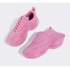 imageLUCKY STEP Rhinestone Chunky Sneakers for Women Fashion Platform Sparkly Dad Casual Shoes Lightweight Tennis Walking Sport FootwearPink