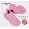 imageLUCKY STEP Rhinestone Chunky Sneakers for Women Fashion Platform Sparkly Dad Casual Shoes Lightweight Tennis Walking Sport FootwearPink