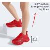 imageLUCKY STEP Rhinestone Chunky Sneakers for Women Fashion Platform Sparkly Dad Casual Shoes Lightweight Tennis Walking Sport FootwearRed