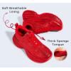 imageLUCKY STEP Rhinestone Chunky Sneakers for Women Fashion Platform Sparkly Dad Casual Shoes Lightweight Tennis Walking Sport FootwearRed