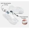 imageLUCKY STEP Rhinestone Chunky Sneakers for Women Fashion Platform Sparkly Dad Casual Shoes Lightweight Tennis Walking Sport FootwearWhite