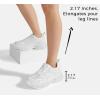 imageLUCKY STEP Rhinestone Chunky Sneakers for Women Fashion Platform Sparkly Dad Casual Shoes Lightweight Tennis Walking Sport FootwearWhite