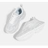 imageLUCKY STEP Rhinestone Chunky Sneakers for Women Fashion Platform Sparkly Dad Casual Shoes Lightweight Tennis Walking Sport FootwearWhite