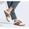 imageLUCKY STEP Women Classic Retro Gum Sole Fashion Sneakers Casual Tennis Skate Shoe Genuine Leather Walking Footwear Anti Slip TrainersBeigeRed
