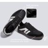 imageLUCKY STEP Women Classic Retro Gum Sole Fashion Sneakers Casual Tennis Skate Shoe Genuine Leather Walking Footwear Anti Slip TrainersBlack