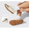 imageLUCKY STEP Women Classic Retro Gum Sole Fashion Sneakers Casual Tennis Skate Shoe Genuine Leather Walking Footwear Anti Slip TrainersGold