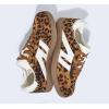imageLUCKY STEP Women Classic Retro Gum Sole Fashion Sneakers Casual Tennis Skate Shoe Genuine Leather Walking Footwear Anti Slip TrainersLeopard