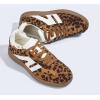 imageLUCKY STEP Women Classic Retro Gum Sole Fashion Sneakers Casual Tennis Skate Shoe Genuine Leather Walking Footwear Anti Slip TrainersLeopard