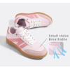 imageLUCKY STEP Women Classic Retro Gum Sole Fashion Sneakers Casual Tennis Skate Shoe Genuine Leather Walking Footwear Anti Slip TrainersPink