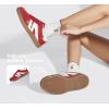 imageLUCKY STEP Women Classic Retro Gum Sole Fashion Sneakers Casual Tennis Skate Shoe Genuine Leather Walking Footwear Anti Slip TrainersRed