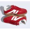 imageLUCKY STEP Women Classic Retro Gum Sole Fashion Sneakers Casual Tennis Skate Shoe Genuine Leather Walking Footwear Anti Slip TrainersRed