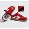 imageLUCKY STEP Women Classic Retro Gum Sole Fashion Sneakers Casual Tennis Skate Shoe Genuine Leather Walking Footwear Anti Slip TrainersRed
