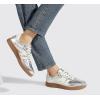 imageLUCKY STEP Women Classic Retro Gum Sole Fashion Sneakers Casual Tennis Skate Shoe Genuine Leather Walking Footwear Anti Slip TrainersSilver