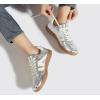imageLUCKY STEP Women Classic Retro Gum Sole Fashion Sneakers Casual Tennis Skate Shoe Genuine Leather Walking Footwear Anti Slip TrainersSilver