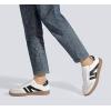 imageLUCKY STEP Women Classic Retro Gum Sole Fashion Sneakers Casual Tennis Skate Shoe Genuine Leather Walking Footwear Anti Slip TrainersWhiteBlack