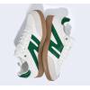 imageLUCKY STEP Women Classic Retro Gum Sole Fashion Sneakers Casual Tennis Skate Shoe Genuine Leather Walking Footwear Anti Slip TrainersWhiteGreen