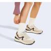 imageLUCKY STEP Womens Retro Fashion Casual Sneakers Colorblock Platform Classic Trendy Trainning AntiSlip Tennis Travel Walking ShoesBeige