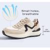 imageLUCKY STEP Womens Retro Fashion Casual Sneakers Colorblock Platform Classic Trendy Trainning AntiSlip Tennis Travel Walking ShoesBeige