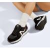 imageLUCKY STEP Womens Retro Fashion Casual Sneakers Colorblock Platform Classic Trendy Trainning AntiSlip Tennis Travel Walking ShoesBlack