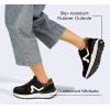 imageLUCKY STEP Womens Retro Fashion Casual Sneakers Colorblock Platform Classic Trendy Trainning AntiSlip Tennis Travel Walking ShoesBlack