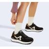 imageLUCKY STEP Womens Retro Fashion Casual Sneakers Colorblock Platform Classic Trendy Trainning AntiSlip Tennis Travel Walking ShoesBlack