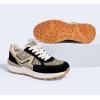 imageLUCKY STEP Womens Retro Fashion Casual Sneakers Colorblock Platform Classic Trendy Trainning AntiSlip Tennis Travel Walking ShoesGoldBlack