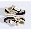 imageLUCKY STEP Womens Retro Fashion Casual Sneakers Colorblock Platform Classic Trendy Trainning AntiSlip Tennis Travel Walking ShoesGoldBlack