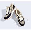 imageLUCKY STEP Womens Retro Fashion Casual Sneakers Colorblock Platform Classic Trendy Trainning AntiSlip Tennis Travel Walking ShoesGoldBlack