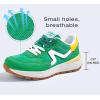 imageLUCKY STEP Womens Retro Fashion Casual Sneakers Colorblock Platform Classic Trendy Trainning AntiSlip Tennis Travel Walking ShoesGreen