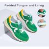 imageLUCKY STEP Womens Retro Fashion Casual Sneakers Colorblock Platform Classic Trendy Trainning AntiSlip Tennis Travel Walking ShoesGreen