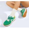 imageLUCKY STEP Womens Retro Fashion Casual Sneakers Colorblock Platform Classic Trendy Trainning AntiSlip Tennis Travel Walking ShoesGreen