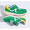 imageLUCKY STEP Womens Retro Fashion Casual Sneakers Colorblock Platform Classic Trendy Trainning AntiSlip Tennis Travel Walking ShoesGreen