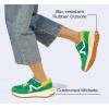 imageLUCKY STEP Womens Retro Fashion Casual Sneakers Colorblock Platform Classic Trendy Trainning AntiSlip Tennis Travel Walking ShoesGreen