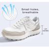 imageLUCKY STEP Womens Retro Fashion Casual Sneakers Colorblock Platform Classic Trendy Trainning AntiSlip Tennis Travel Walking ShoesWhiteSilver