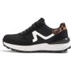 imageLUCKY STEP Womens Retro Fashion Casual Sneakers Colorblock Platform Classic Trendy Trainning AntiSlip Tennis Travel Walking ShoesBlack