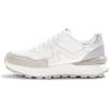 imageLUCKY STEP Womens Retro Fashion Casual Sneakers Colorblock Platform Classic Trendy Trainning AntiSlip Tennis Travel Walking ShoesWhiteSilver