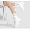 imageLUCKY STEP Womens Platform Ankle Boots Zipper Fashion Combat Thick Lug Sole Durable Chunky Wedge Booties ShoesWhite