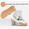 imageLUCKY STEP Womens Platform Tennis Walking Shoe Retro Chunky Casual Breathable Durable Deluxe Fashion Skate SneakerBeigeGreen