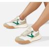 imageLUCKY STEP Womens Platform Tennis Walking Shoe Retro Chunky Casual Breathable Durable Deluxe Fashion Skate SneakerBeigeGreen
