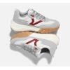 imageLUCKY STEP Womens Platform Tennis Walking Shoe Retro Chunky Casual Breathable Durable Deluxe Fashion Skate SneakerGreyRed